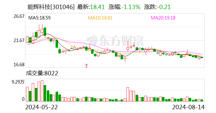 能辉科技：90098100股限售股将于8月19日上市流通